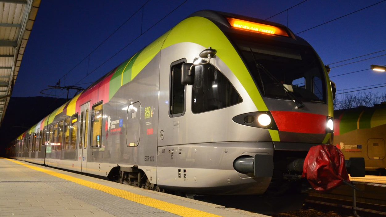 A train in Pusteria / Pustertal valley